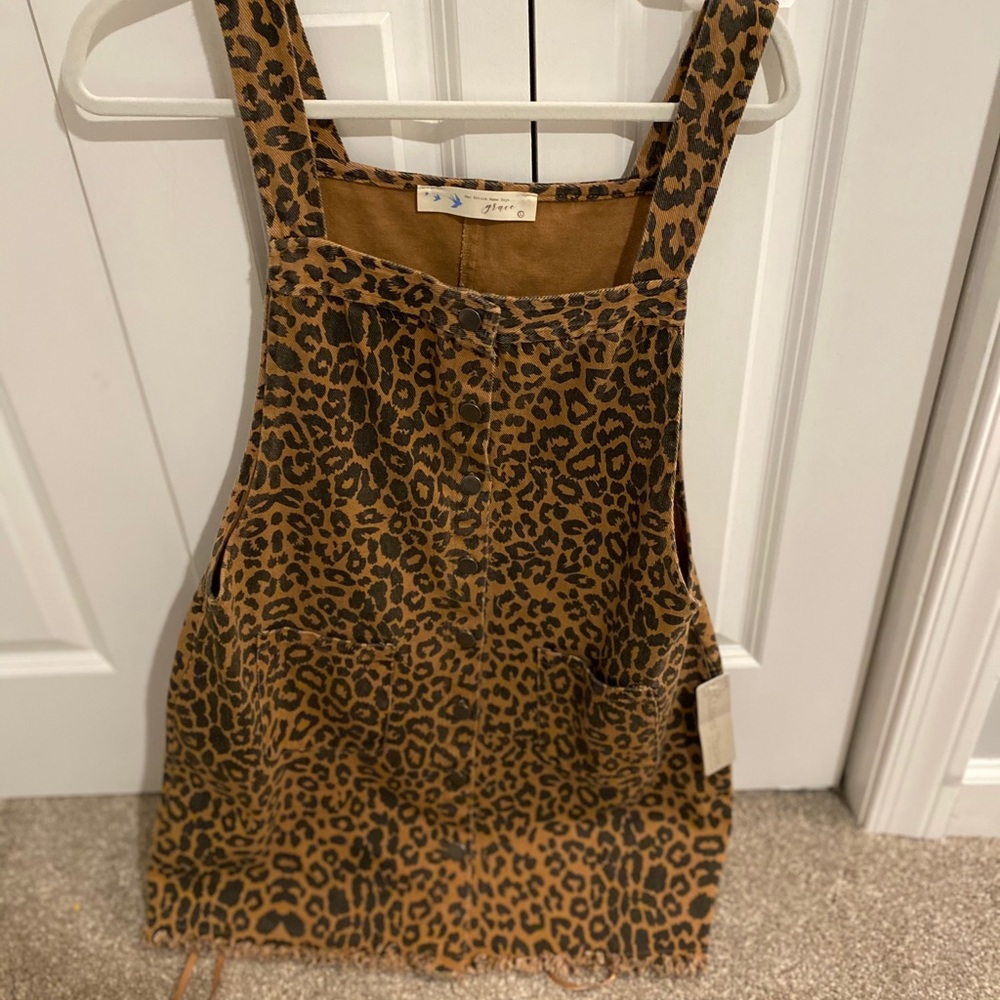 cheetah print overalls